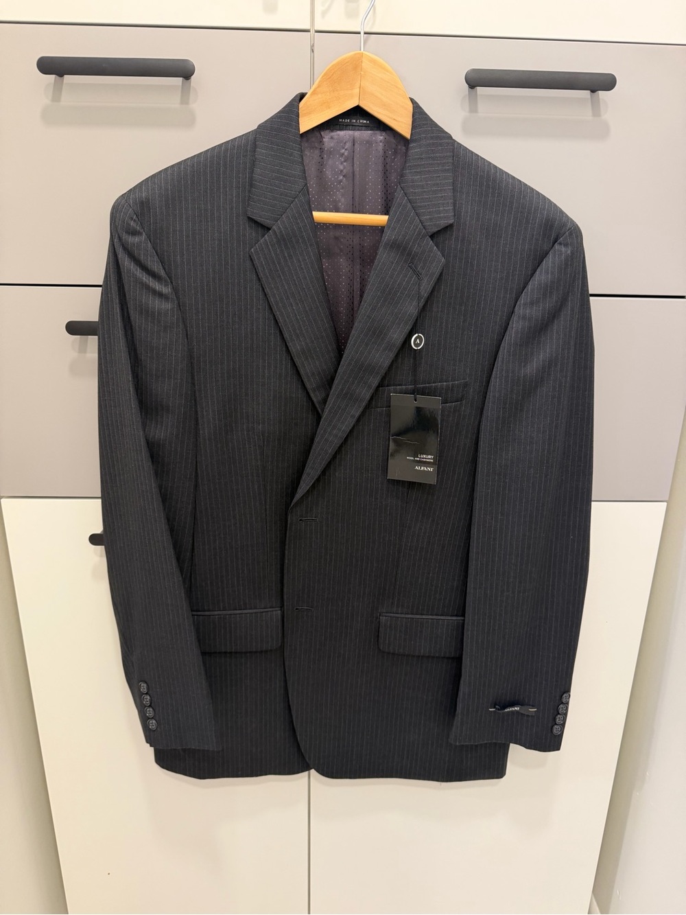 Alfani Men's Charcoal Pinstripe Sport Coat